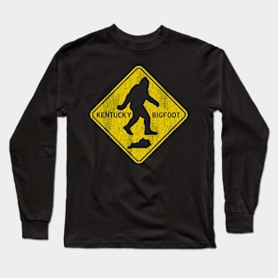 Kentucky Bigfoot Crossing Long Sleeve T-Shirt